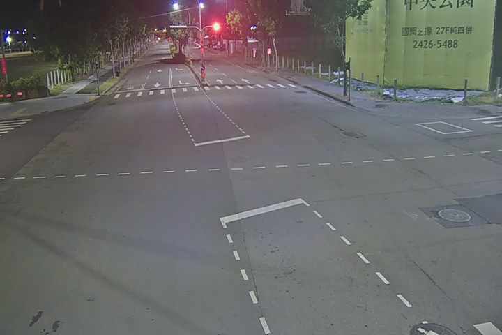 台中市道路 [07230(i)]經貿路/經貿八路(右側車流往河南路) Jingmao Rd./Jingmao 8th Rd.(Right side Traffic flow to Henan Rd.) 距離246公尺