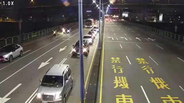 甲堤南路/立元一橋 (右側車流往德芳南路) Jiati S. Rd./Liyuan No.1 Bridge (Right side Traffic flow to Defang S. Rd.)