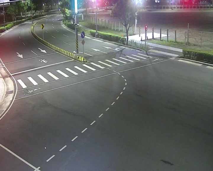 台中市道路 [07072]中科路/經貿八路(右側車流往環中路) Zhongke Rd/Jingmao 8th Rd (Right side Traffic flow to Huanzhong Rd) 距離200公尺