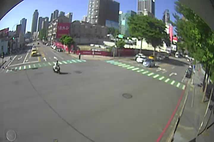 朝富路、朝馬路(右側車流往台灣大道)