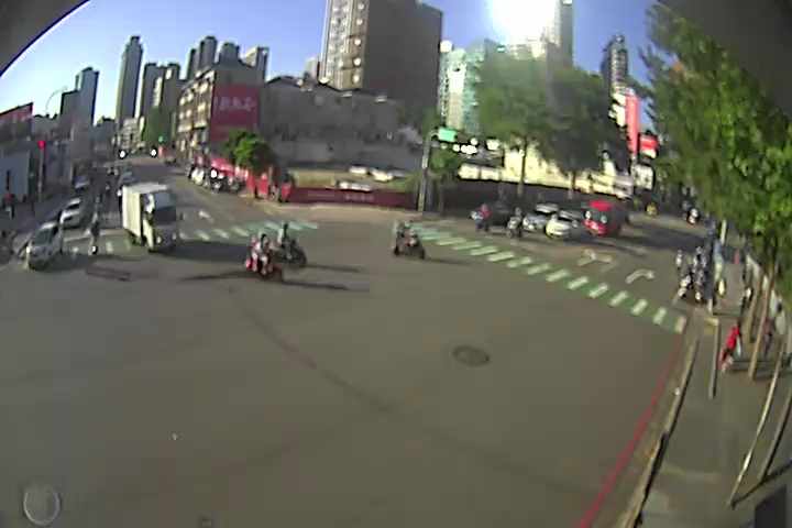 朝富路、朝馬路(右側車流往台灣大道)