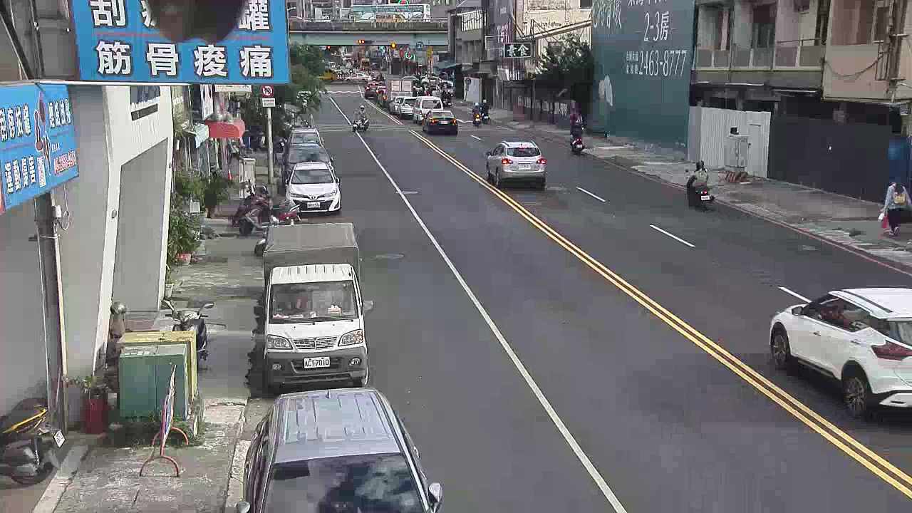 台中市道路 [07110]黎明路/朝馬路(右側車流往臺灣大道),Liming Rd./Chaoma Rd. (Right side Traffic flow to Taiwan Blvd) 距離820公尺